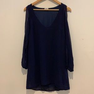 Tobi Blue Chiffon Dress